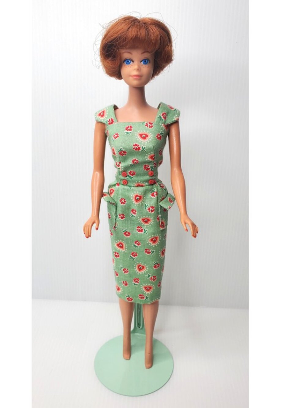 Vintage 1965 American Girl Midge Doll #1060 Red Hair, Bendable Legs